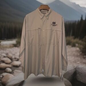 Game Guard Shirt Men 3XL Beige Big Easy‎ Ranch Country Club Golf Hunting Texas